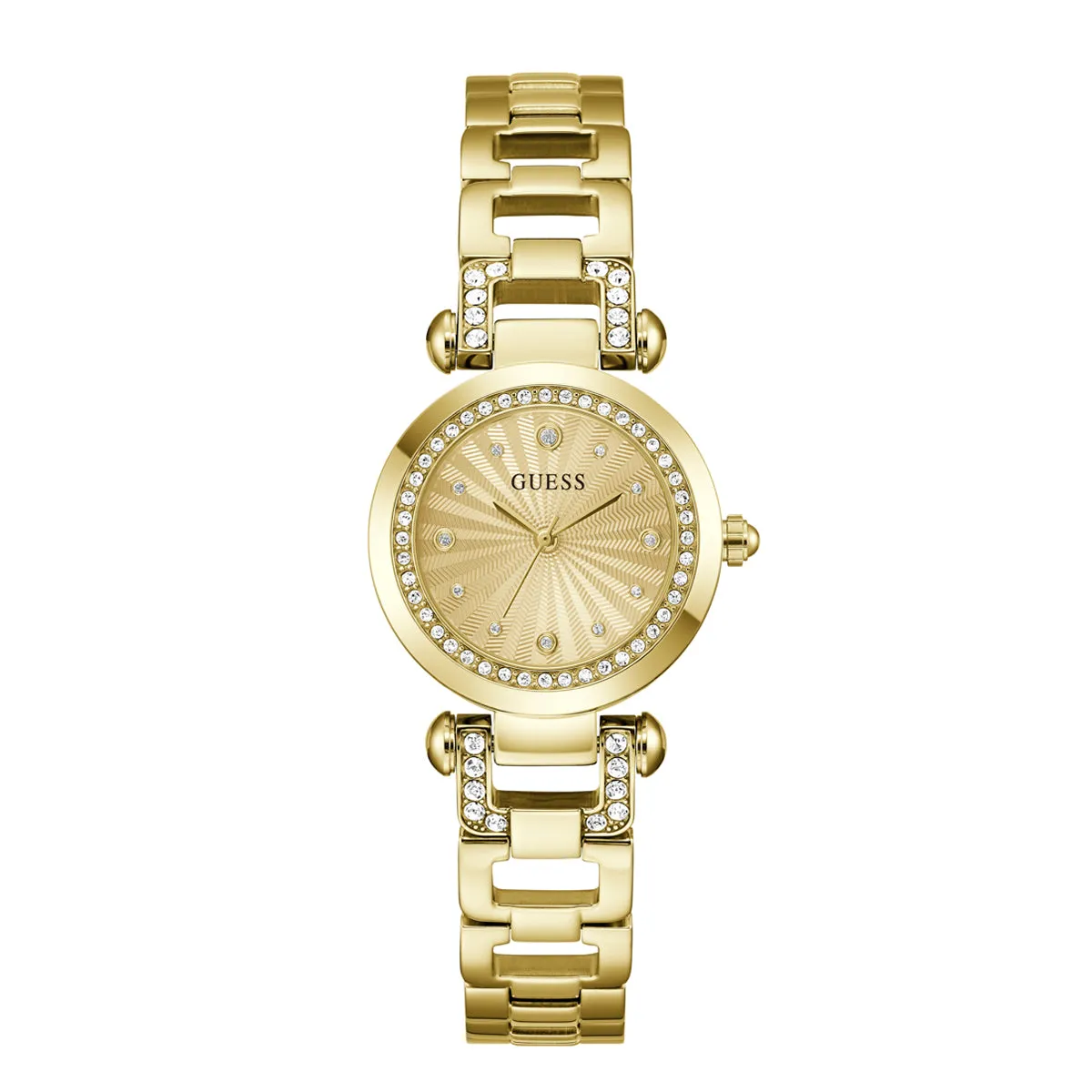Guess Women's Watch Gold Tone Case Champagne Dial Quartz