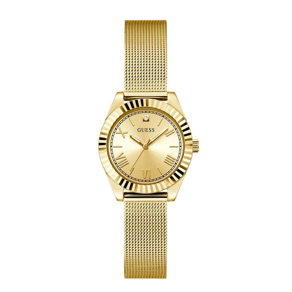 Guess Women's Watch Gold Tone Case Champagne Dial Quartz