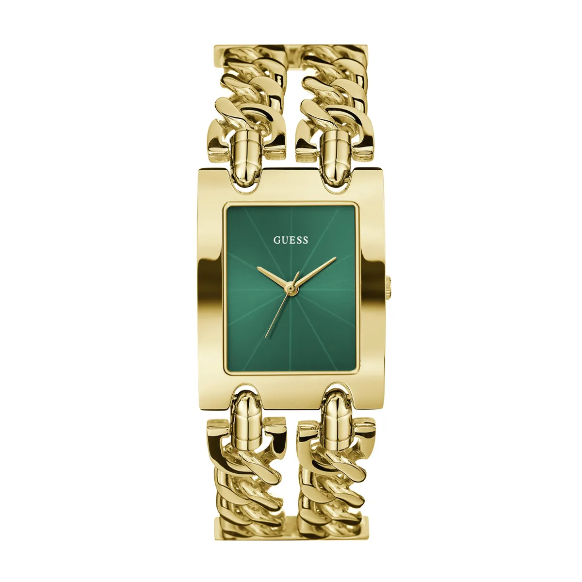 Guess Women's Watch Gold Tone Case Green Dial Quartz