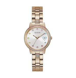 Guess Women's Watch Rose Gold Tone Case Quartz