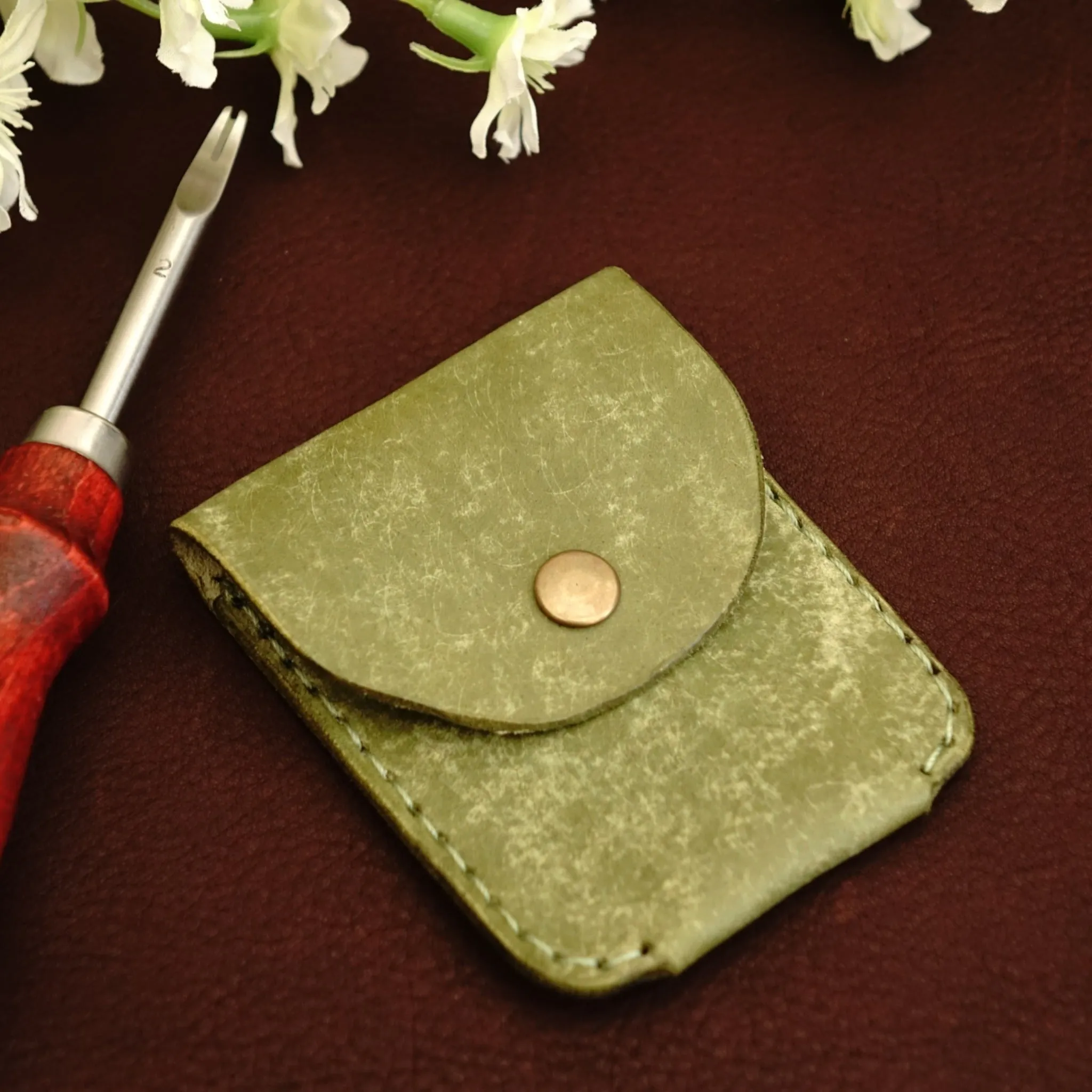Handmade Small Leather Coin Purse