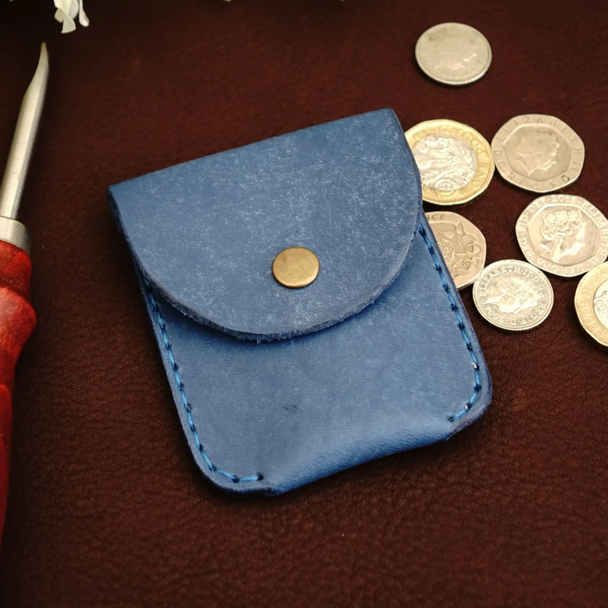 Handmade Small Leather Coin Purse