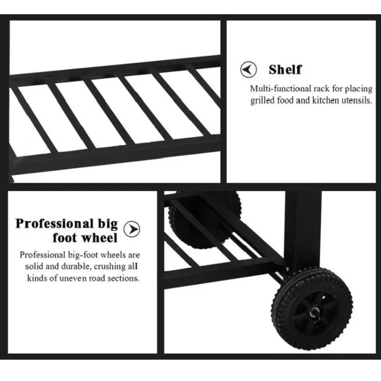Heavy Duty BBQ Grill (Black)