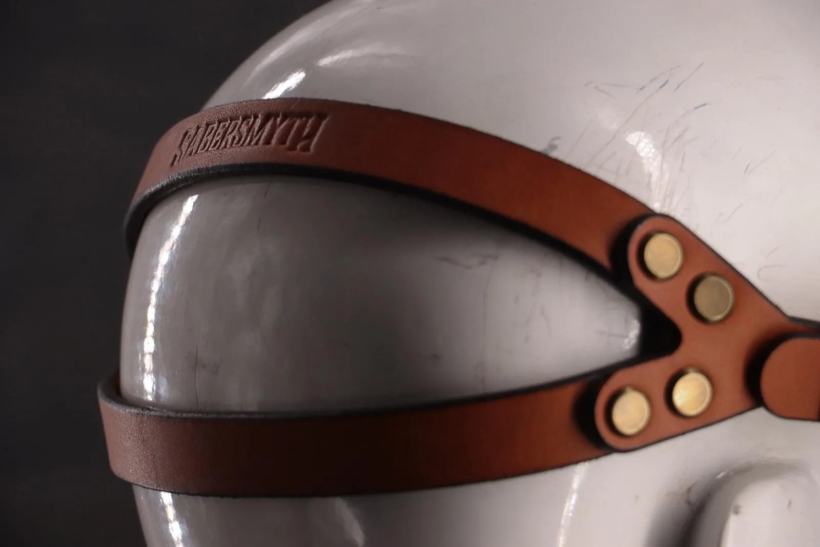 Hero Mask - Cognac with Bronze Hardware