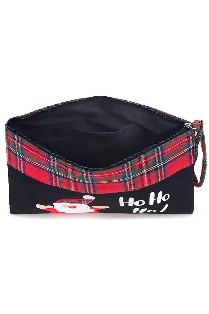 HO HO HO Santa Christmas Holiday Pouch