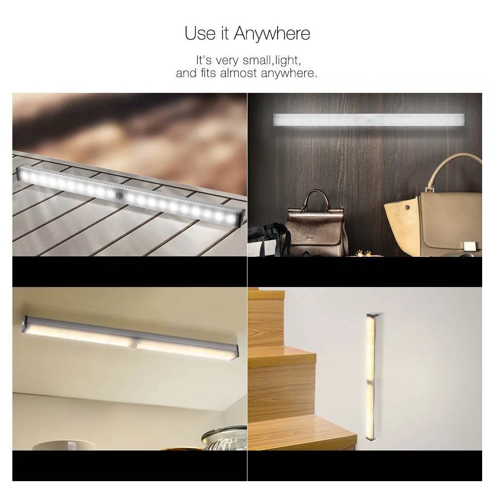 Homlly LED Motion Sensor Night Light USB Rechargeable 10cm/15cm/21cm/30cm/50cm Night lamp