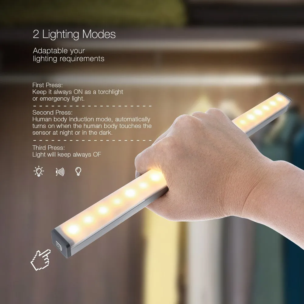 Homlly LED Motion Sensor Night Light USB Rechargeable 10cm/15cm/21cm/30cm/50cm Night lamp