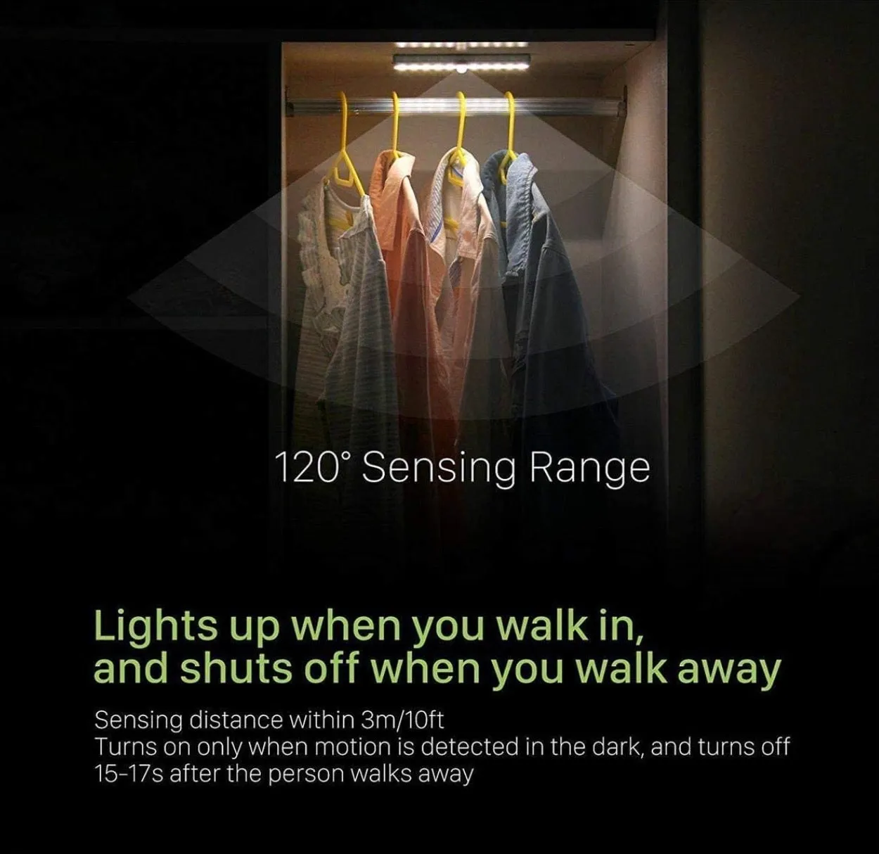 Homlly LED Motion Sensor Night Light USB Rechargeable 10cm/15cm/21cm/30cm/50cm Night lamp
