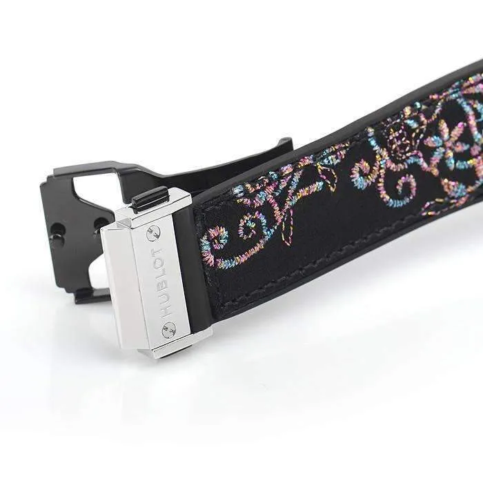 HUBLOT BIG BANG BRODERIE SUGAR SKULL STEEL 41 MM WOMEN WATCH 343.SS.6599.NR.1233