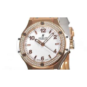 HUBLOT BIG BANG GOLD WHITE DIAMONDS 38 MM WOMEN WATCH 361.PE.2010.RW.1104