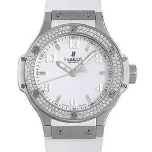 HUBLOT BIG BANG STEEL WHITE DIAMONDS 38 MM WOMEN WATCH 361.SE.2010.RW.1104
