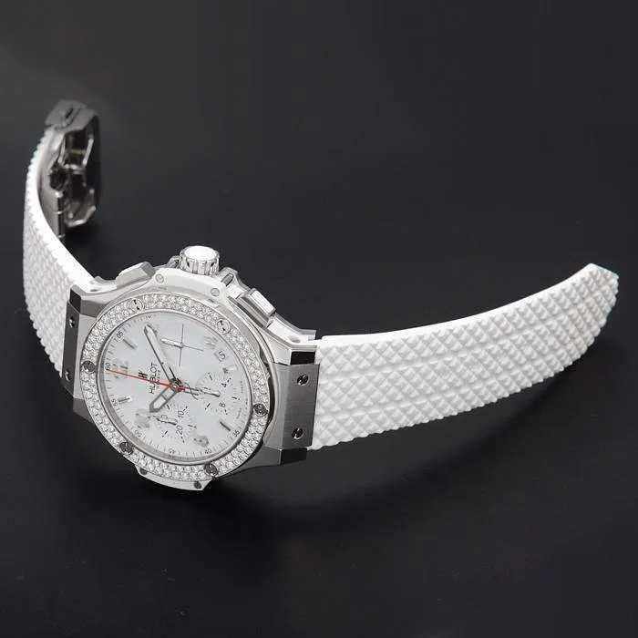 HUBLOT BIG BANG STEEL WHITE DIAMONDS 41 MM WOMEN WATCH 342.SE.230.RW.114