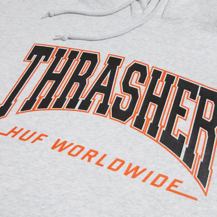 HUF X THRASHER Bayview Pullover Hoodie Athletic Heather