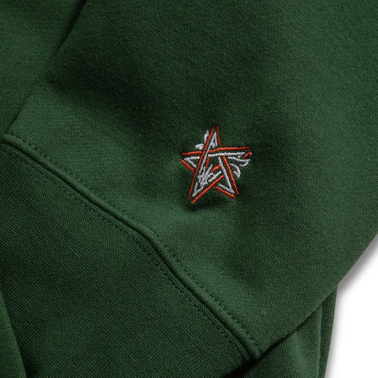 HUF X THRASHER Bayview Pullover Hoodie Forest Green