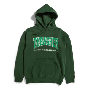 HUF X THRASHER Bayview Pullover Hoodie Forest Green