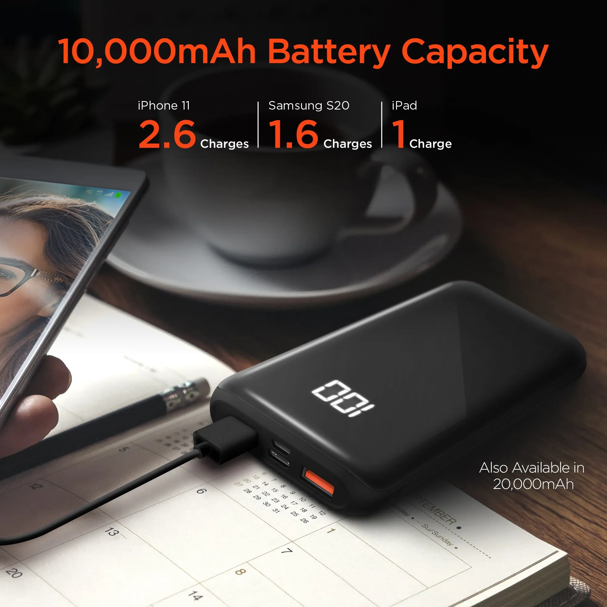 HyperGear 10000mAh Dual USB    USB-C Battery Back-up
