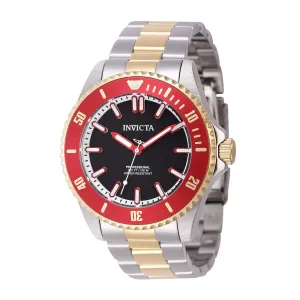 INVICTA Pro Diver Men 44mm Stainless Steel Gold   Steel Black dial PC21J Quartz