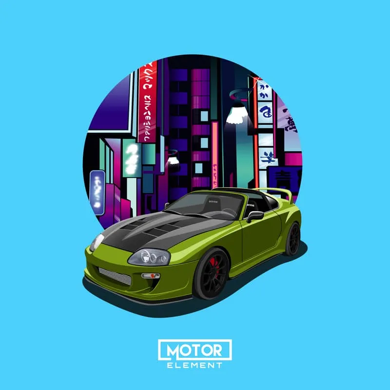 Japanese Cars | Custom Digital Drawing