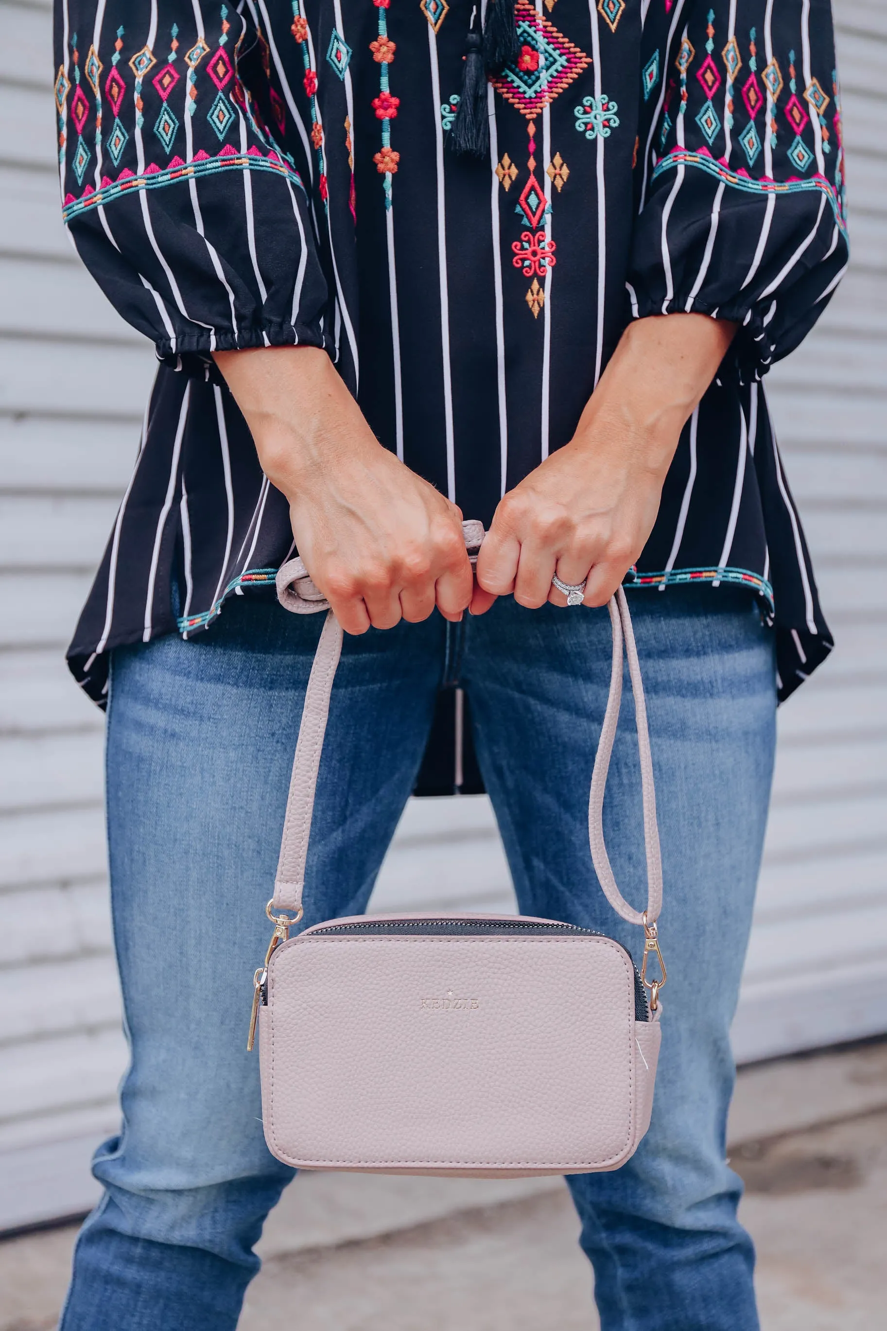 Kedzie Vegan Leather Crossbody - Mauve