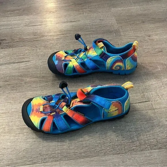 Kids' Keen Seacamp II CNX Vivid Blue / Original Tie Dye 4 NWOT