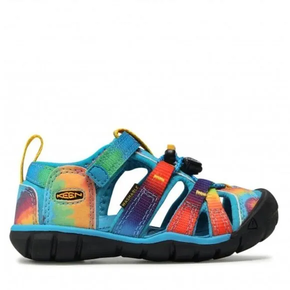 Kids' Keen Seacamp II CNX Vivid Blue / Original Tie Dye 4 NWOT