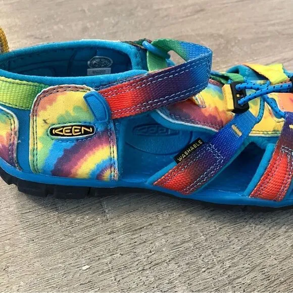 Kids' Keen Seacamp II CNX Vivid Blue / Original Tie Dye 4 NWOT