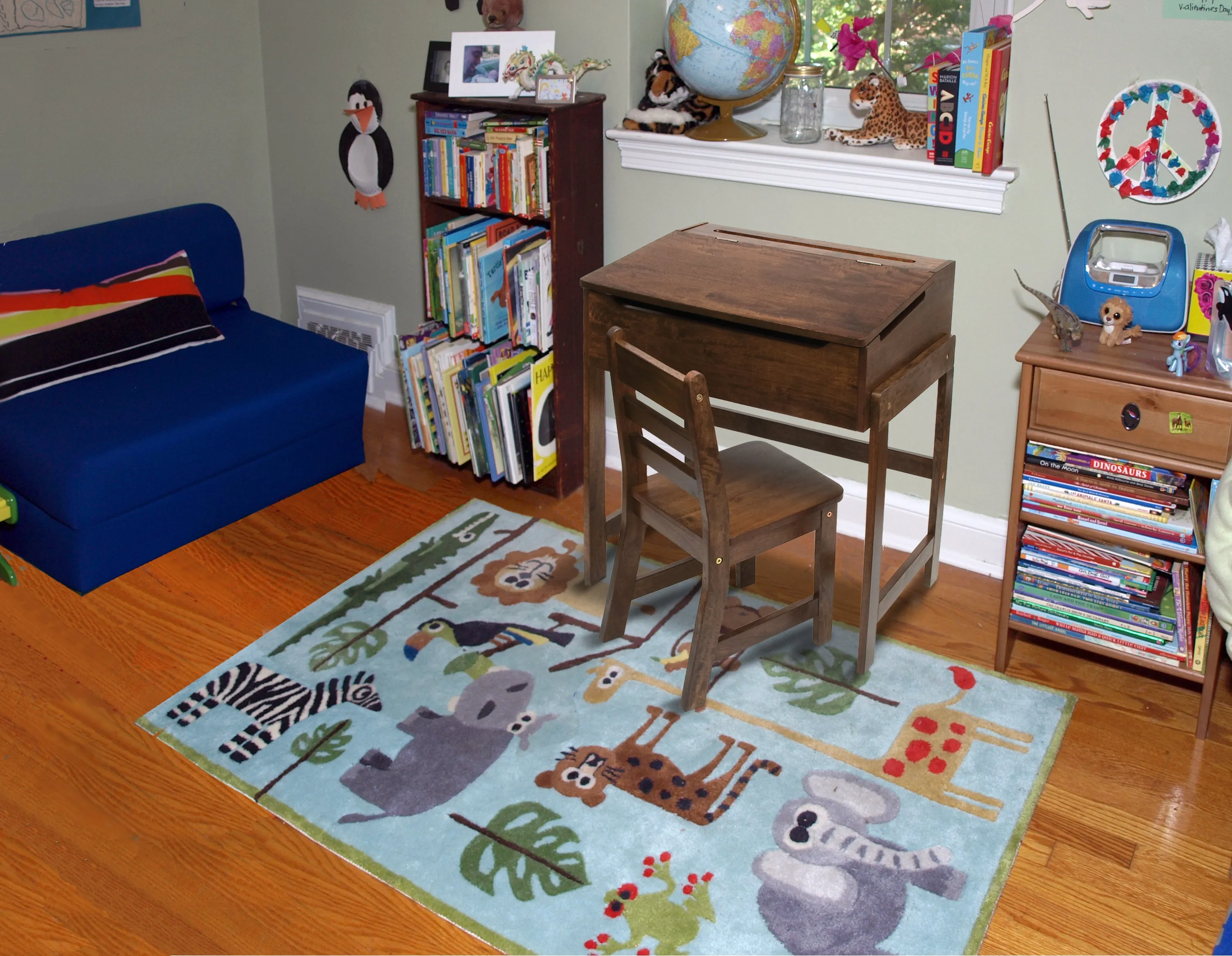 Kids Slanted Top Desk & Chair