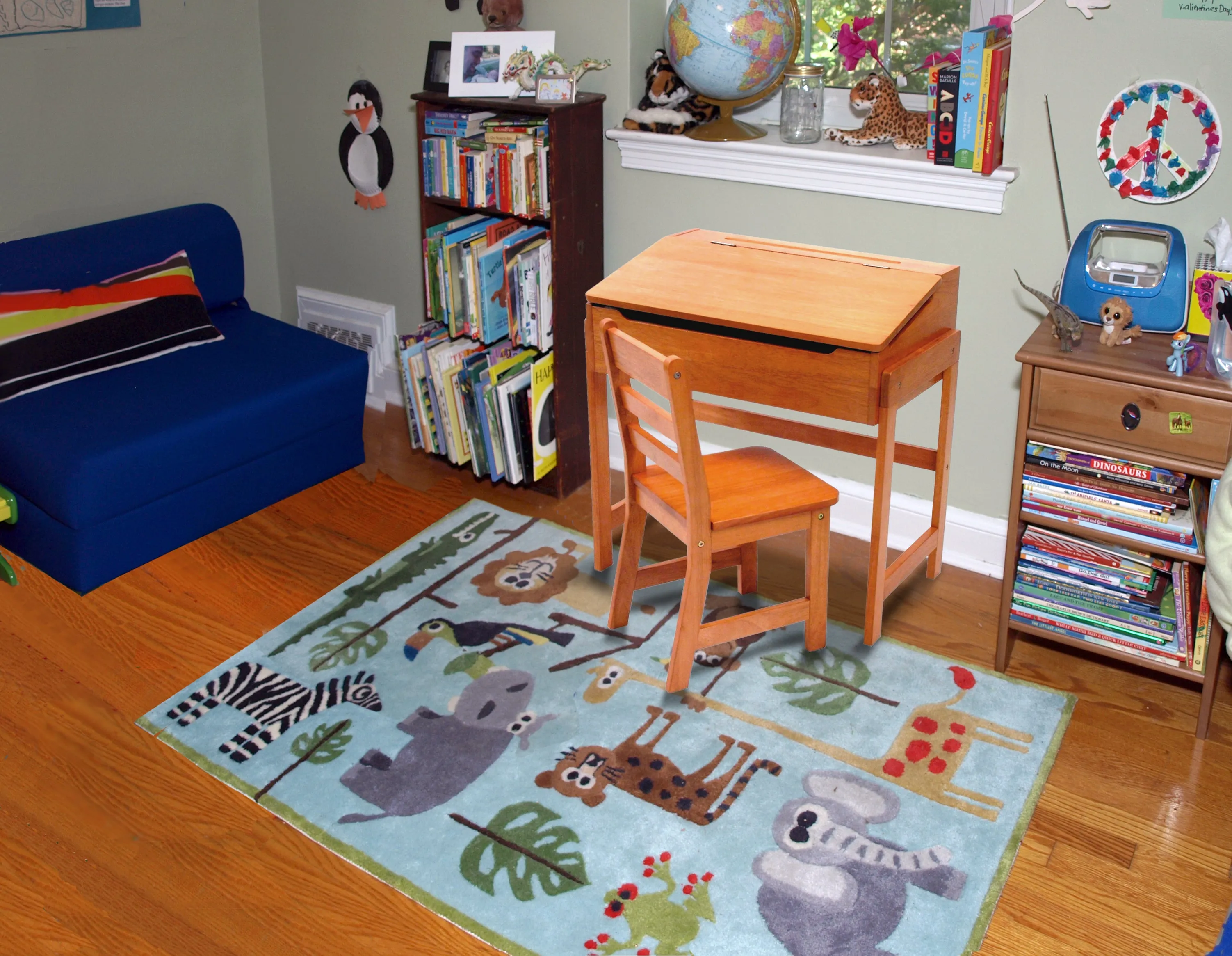 Kids Slanted Top Desk & Chair