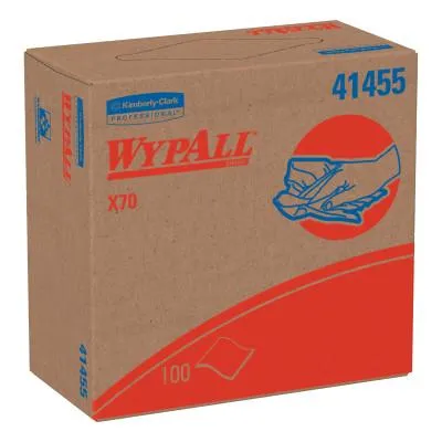 Kimberly-Clark Professional WypAll* X70 Wipes, Pop-Up Box, White, 41455