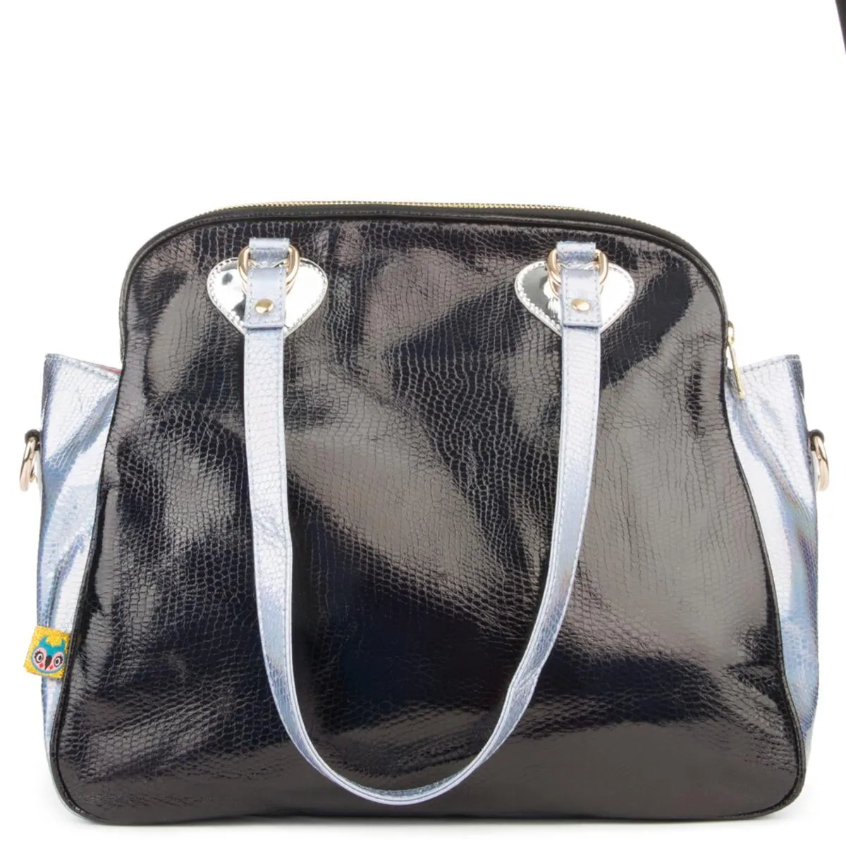 King of the Castle Handbag BLACK GLITTER