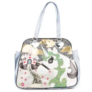 King of the Castle Handbag BLACK GLITTER