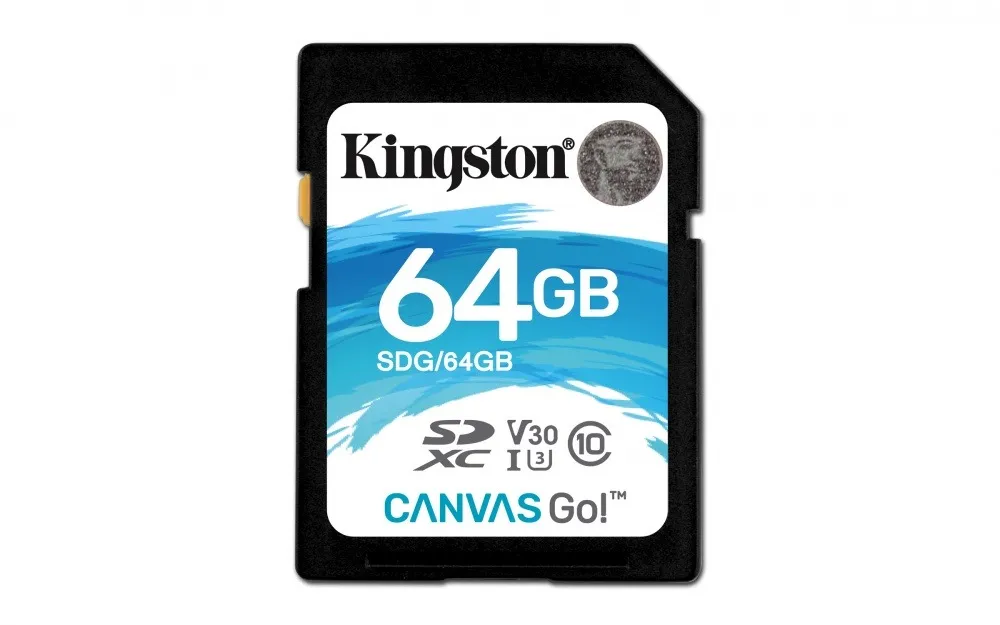 Kingston Sdg/64 Gb Memoria Sd Clase 10 Sdhc Canvas Go 90 R 45 W Cl10 U3 V30