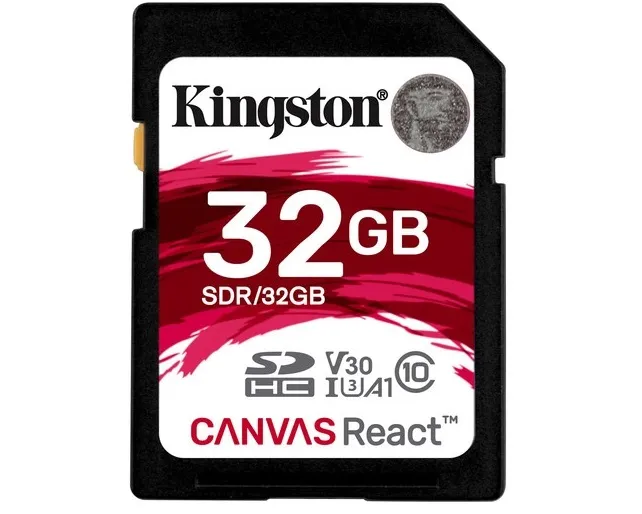 Kingston Sdr/32 Gb Memoria Sd Sdhc Canvas React 100 R 70 W Cl10 Uhs I U3 V30