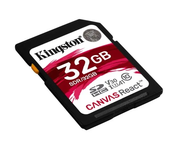Kingston Sdr/32 Gb Memoria Sd Sdhc Canvas React 100 R 70 W Cl10 Uhs I U3 V30