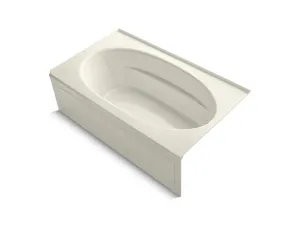 KOHLER K-1114-GRA-0 Windward 72" x 42" alcove BubbleMassage(TM) Air Bath with integral apron and right-hand drain