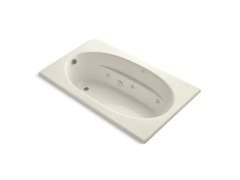 KOHLER K-1114-H-0 Windward 72" x 42" drop-in whirlpool with heater