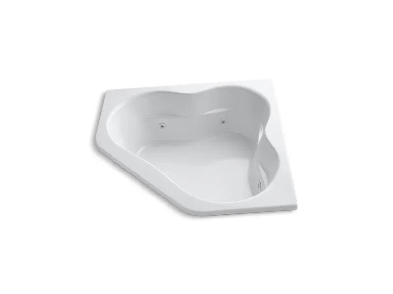 KOHLER K-1160-CD-0 Tercet 60" x 60" drop-in whirlpool center drain and custom pump location