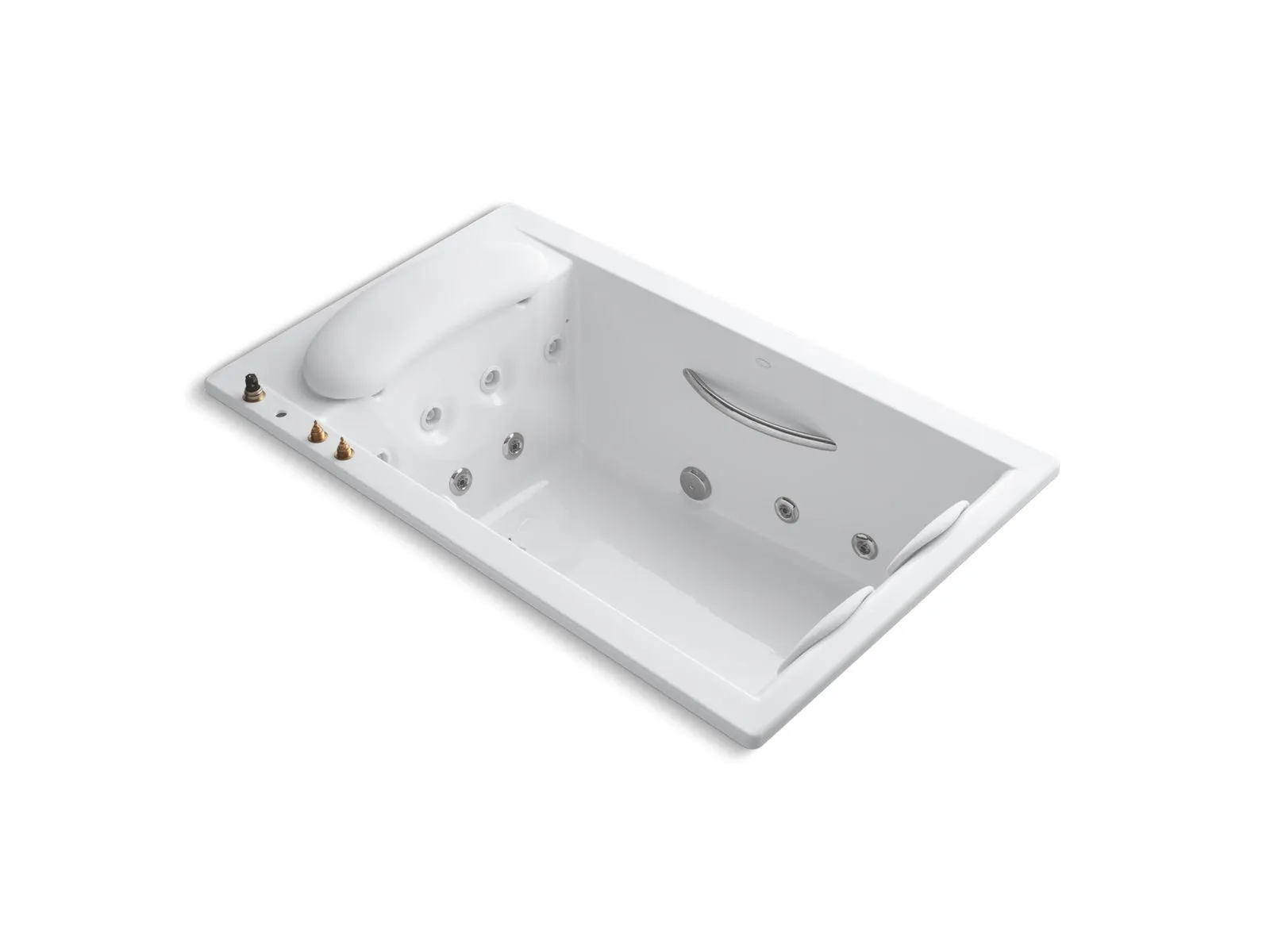 KOHLER K-1360-H3 RiverBath 75" x 45" drop-in heated whirlpool bath