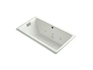 KOHLER K-856-H2-0 Tea-for-Two 66" x 36" drop-in whirlpool with end drain and heater without trim