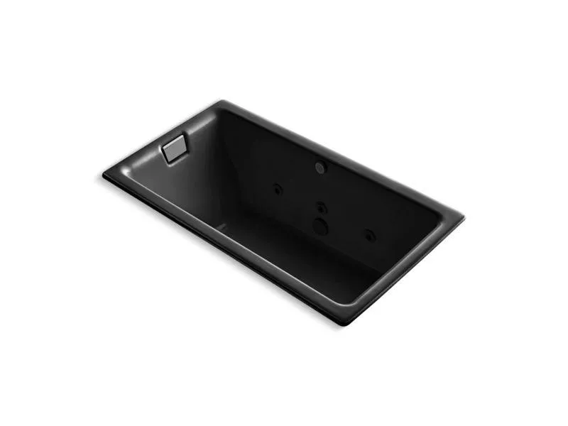 KOHLER K-856-H2-0 Tea-for-Two 66" x 36" drop-in whirlpool with end drain and heater without trim