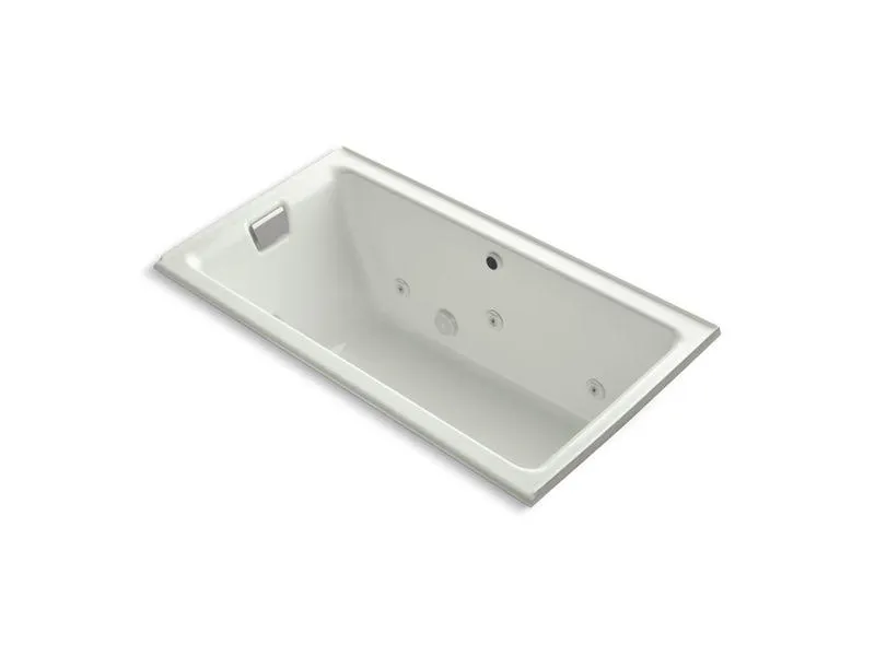 KOHLER K-856-LH-0 Tea-for-Two 66" x 36" alcove whirlpool with left-hand drain and heater without trim