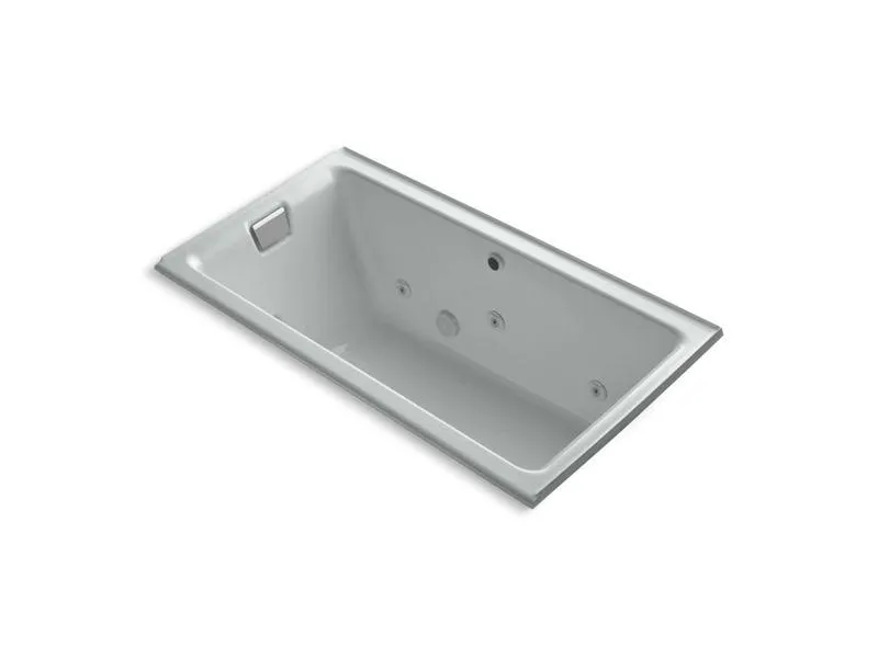 KOHLER K-856-LH-0 Tea-for-Two 66" x 36" alcove whirlpool with left-hand drain and heater without trim