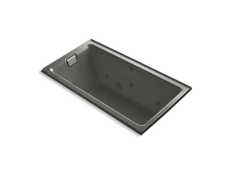 KOHLER K-856-LH-0 Tea-for-Two 66" x 36" alcove whirlpool with left-hand drain and heater without trim