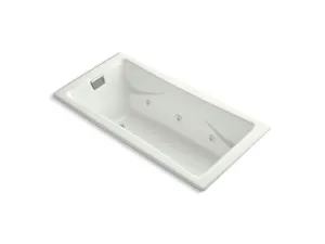 KOHLER K-865-HM-0 Tea-for-Two 72" x 36" drop-in whirlpool with reversible drain, heater and custom pump location without trim