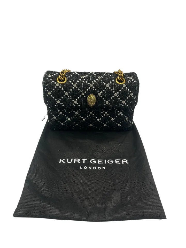 Kurt Geiger Tweed Kensington Embellished Shoulder Bag