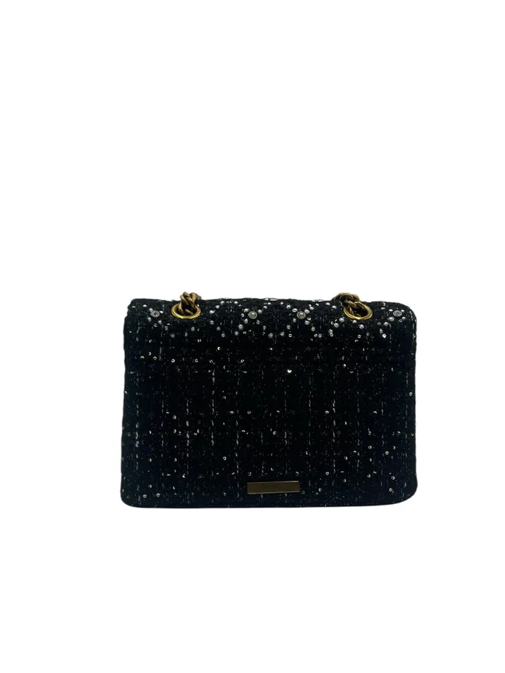 Kurt Geiger Tweed Kensington Embellished Shoulder Bag