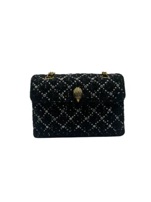 Kurt Geiger Tweed Kensington Embellished Shoulder Bag