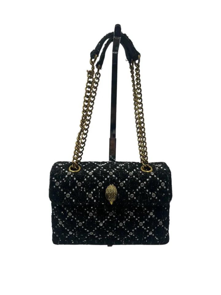 Kurt Geiger Tweed Kensington Embellished Shoulder Bag