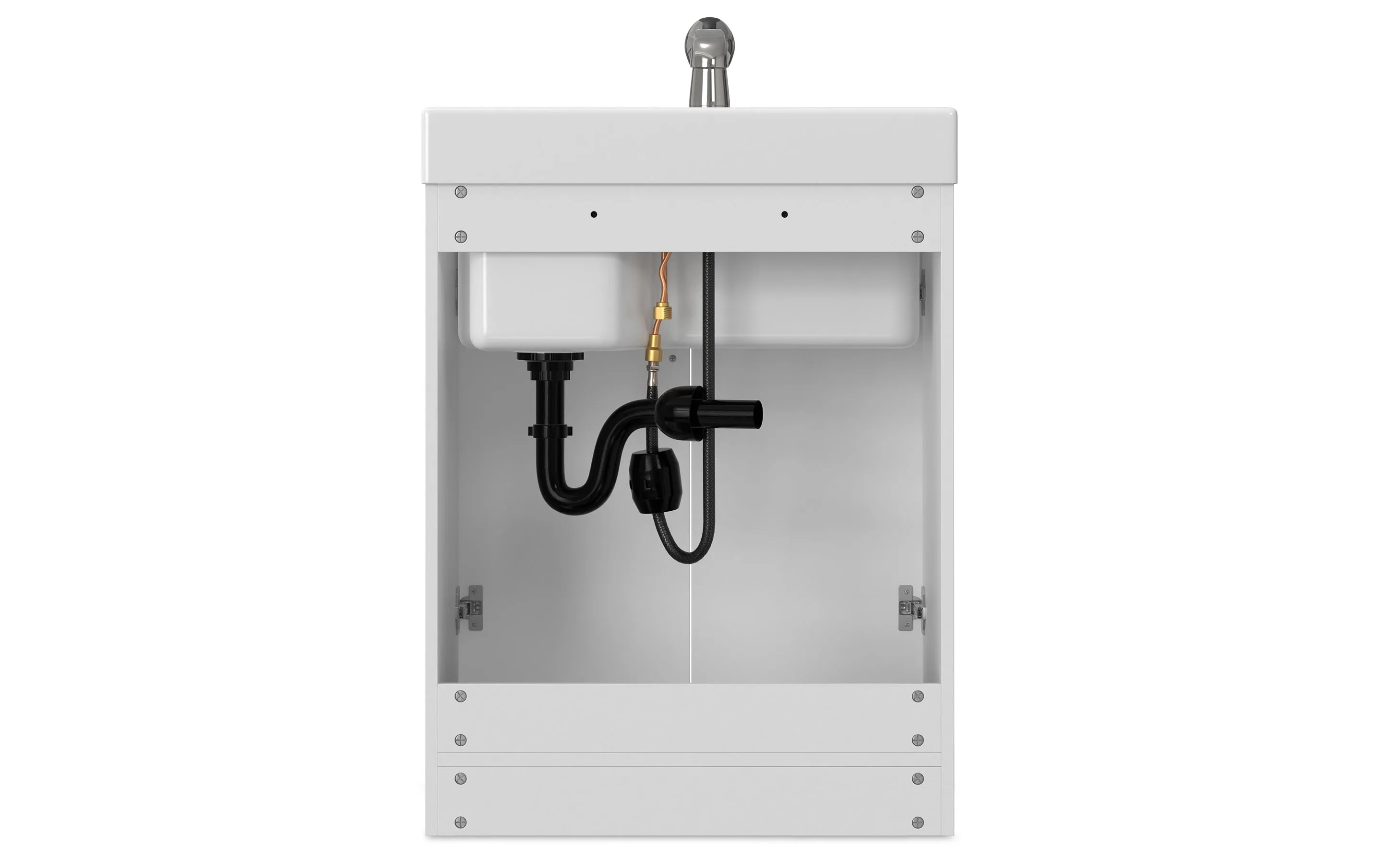 Kyle All-In-One 28-inch Laundry Utility Sink and Cabinet with ABS Sink