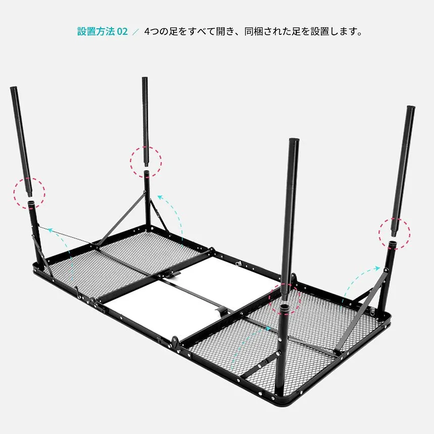 KZM アイアンメッシュ 3フォールディング テーブル アウトドアテーブル 折りたたみ 軽量 ローテーブル カズミ アウトドア KZM OUTDOOR UNION IRON MESH 3 FOLDING TABLE